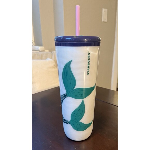 Unused STARBUCKS 24oz Venti Mermaid Iridescent Siren Logo Cold Cup Tumbler 2025 - Picture 2 of 8